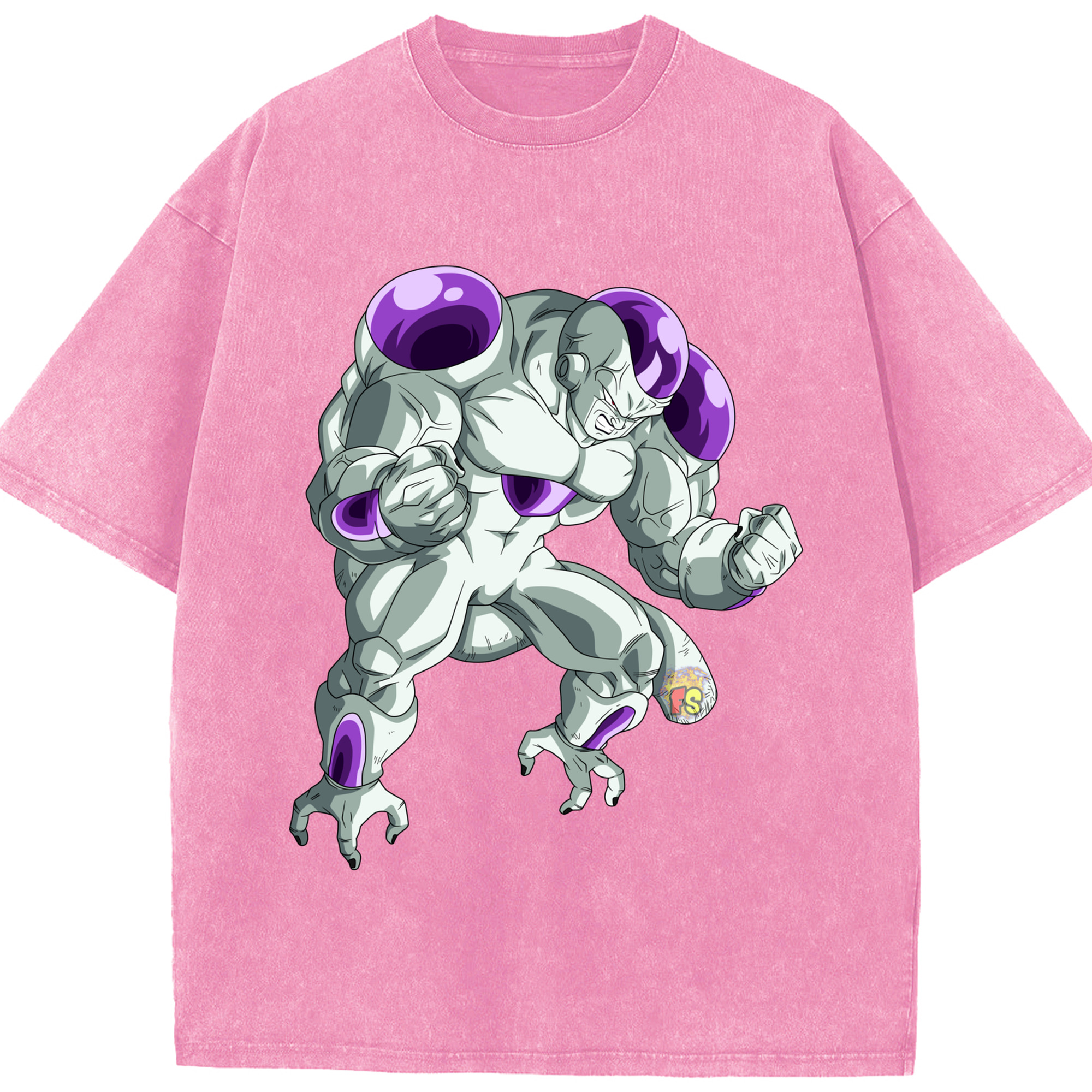 （画像用） ドラゴンボール フリーザ DRAGON BALL Frieza 綿100% ヴィンテージ風 半袖Tシャツ（フロントプリント）
